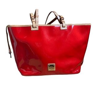 Dooney & Bourke Red Patent Leather Tote